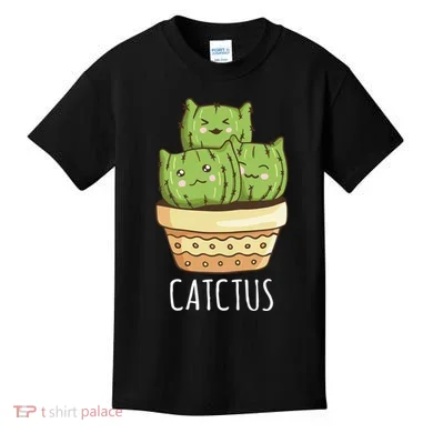 Cute Cactus Three Cats Kids T-Shirt