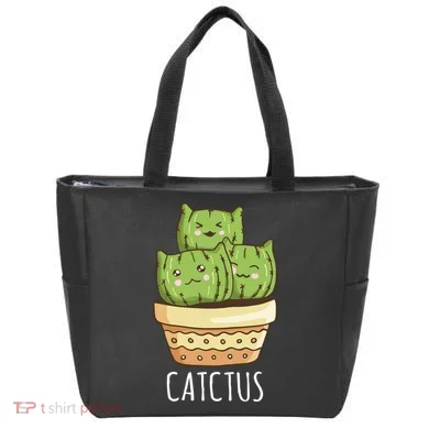 Cute Cactus Three Cats Tote Bag