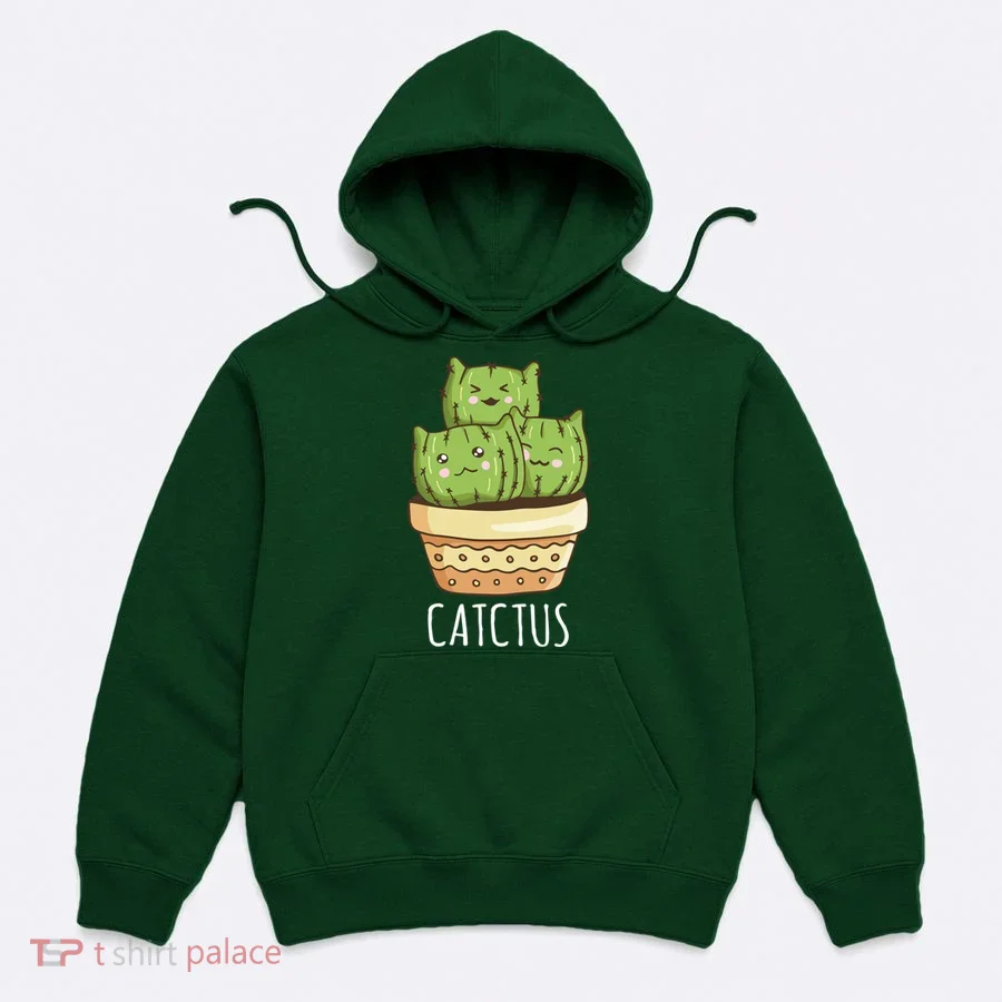 Cute Cactus Three Cats Hoodie