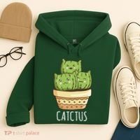 Cute Cactus Three Cats Hoodie thumb 4
