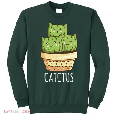 Cute Cactus Three Cats Sweatshirt