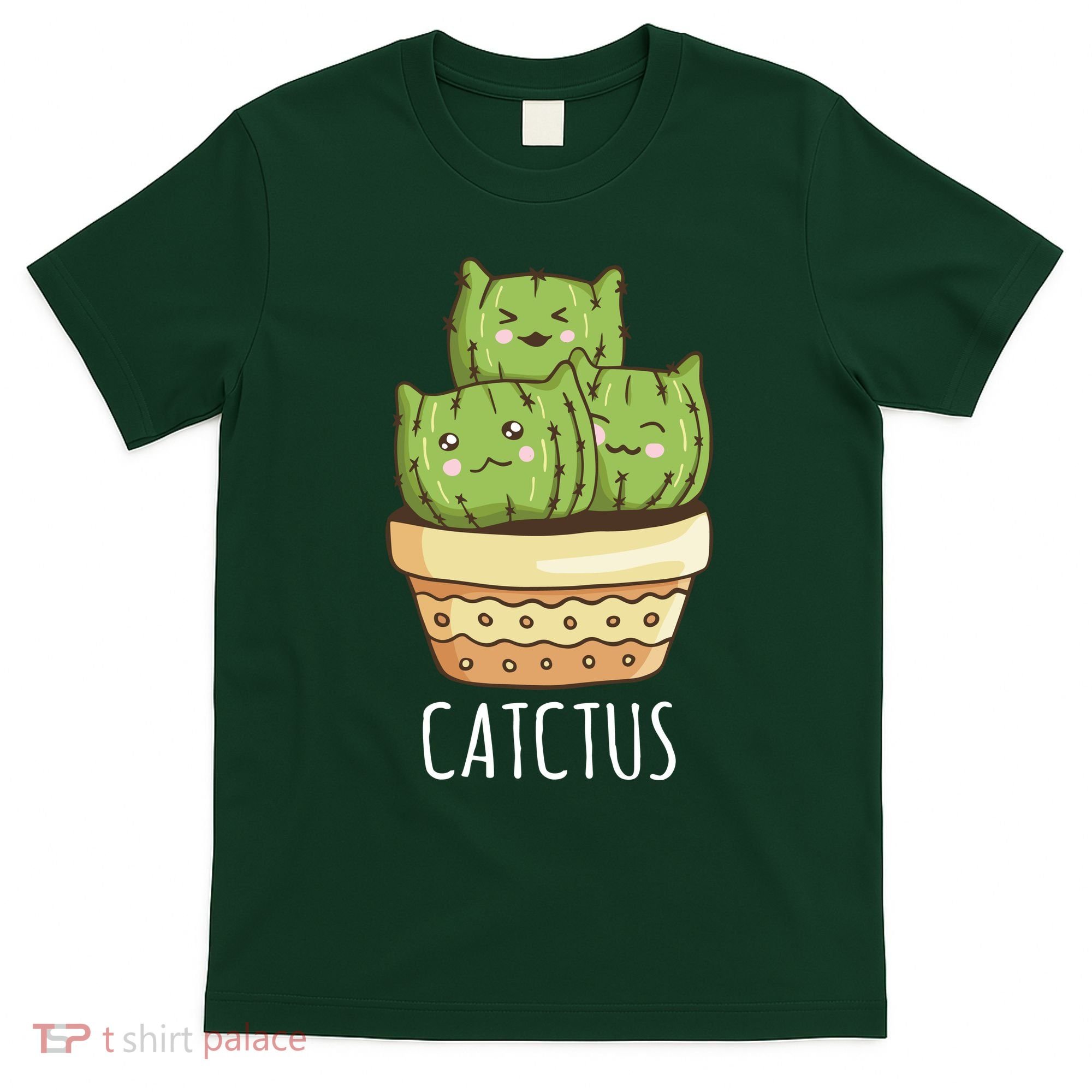 Cute Cactus Three Cats T-Shirt
