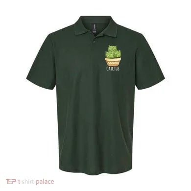 Cute Cactus Three Cats Polo