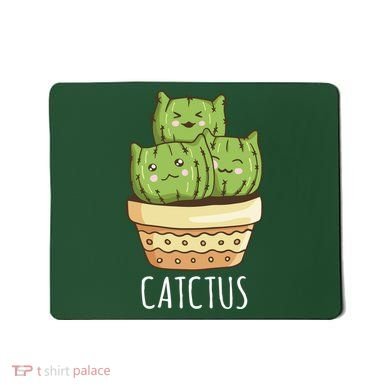 Cute Cactus Three Cats Mousepad