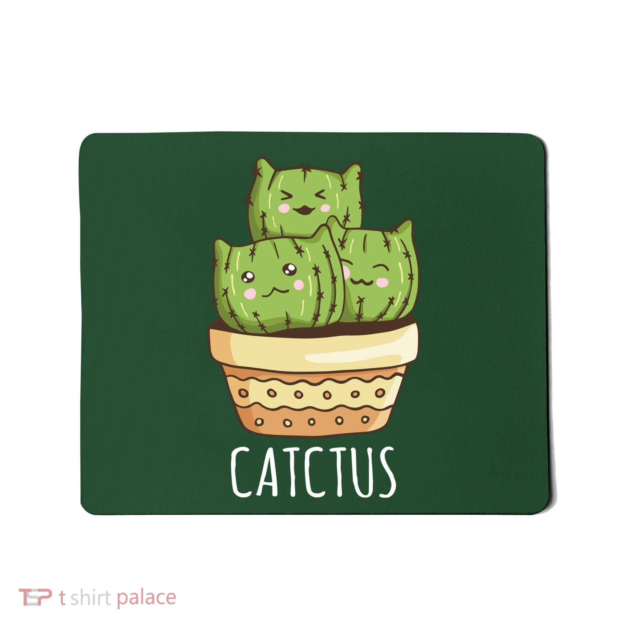 Cute Cactus Three Cats Mousepad