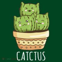 Cute Cactus Three Cats Women's T-Shirt thumb 6