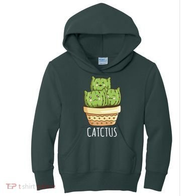 Cute Cactus Three Cats Kids Hoodie