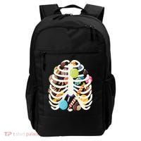 Cute Candy Skeleton Rib Cage Halloween Backpack thumb 0
