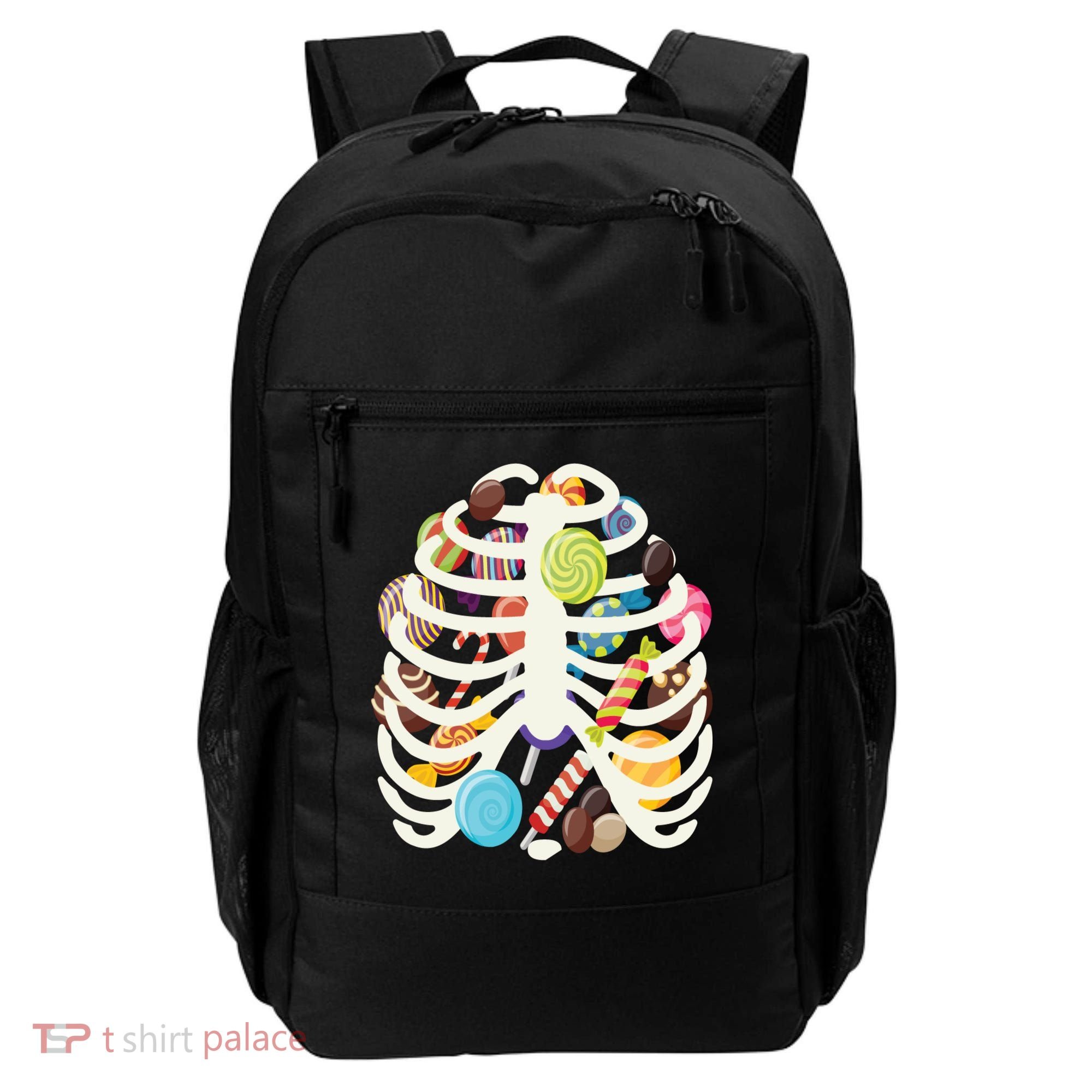Cute Candy Skeleton Rib Cage Halloween Backpack