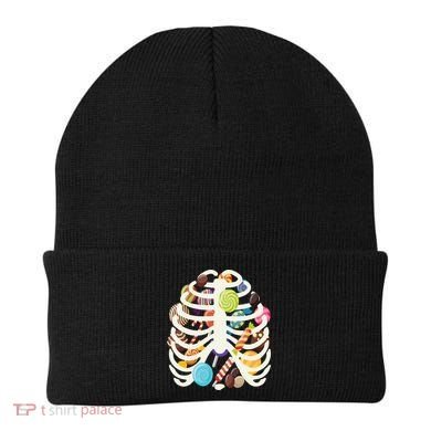 Cute Candy Skeleton Rib Cage Halloween Beanie