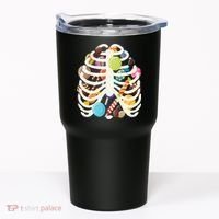 Cute Candy Skeleton Rib Cage Halloween Tumbler thumb 0