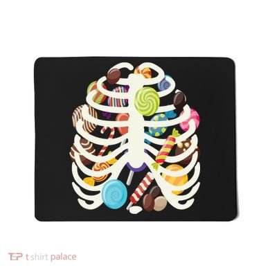 Cute Candy Skeleton Rib Cage Halloween Mousepad