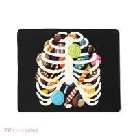 Cute Candy Skeleton Rib Cage Halloween Mousepad thumb 0