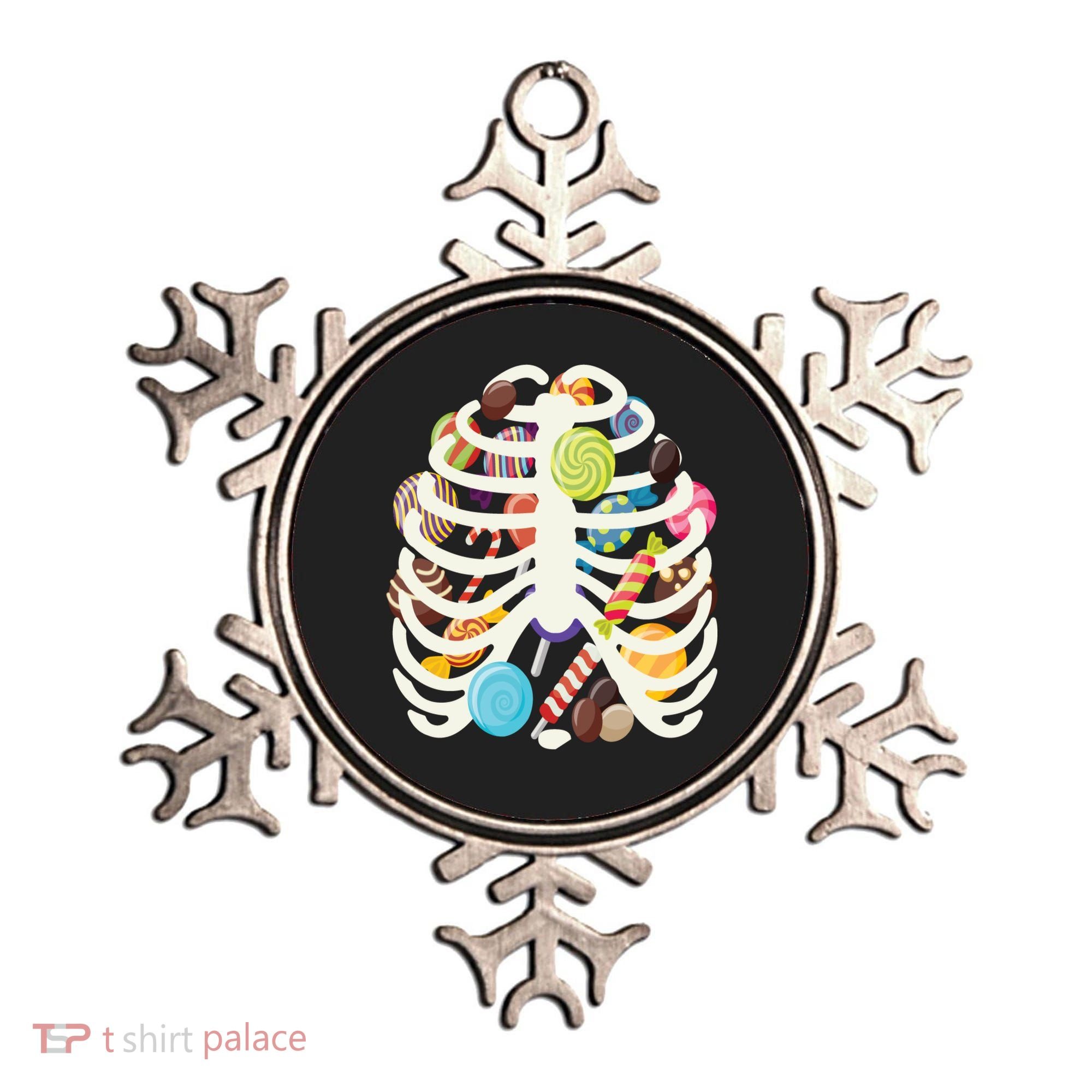 Cute Candy Skeleton Rib Cage Halloween Ornament