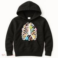 Cute Candy Skeleton Rib Cage Halloween Kids Hoodie thumb 0