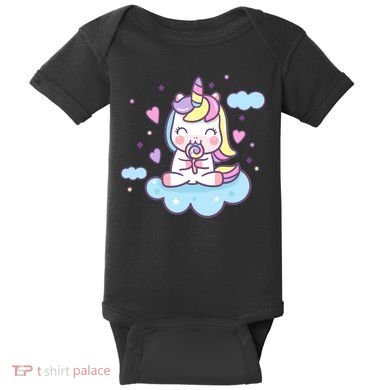 Cute Candy Unicorn Baby Bodysuit