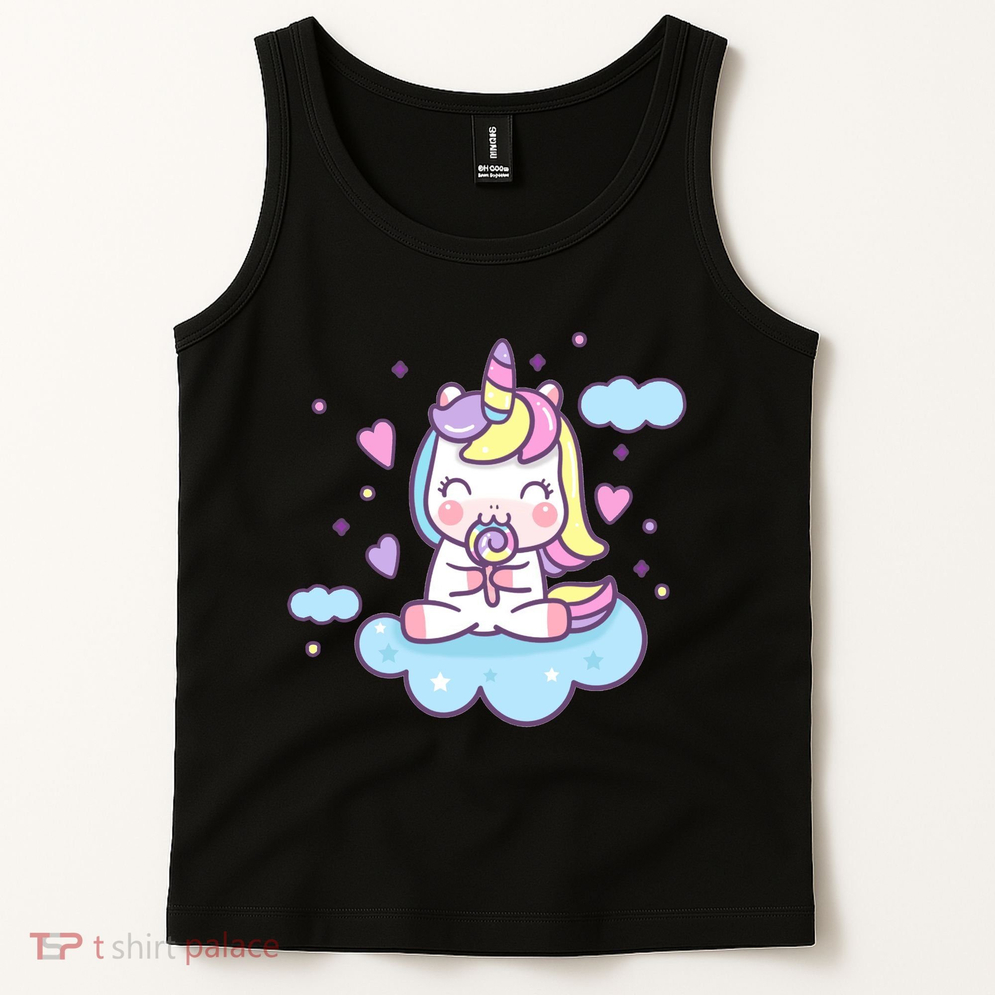 Cute Candy Unicorn Tank Top