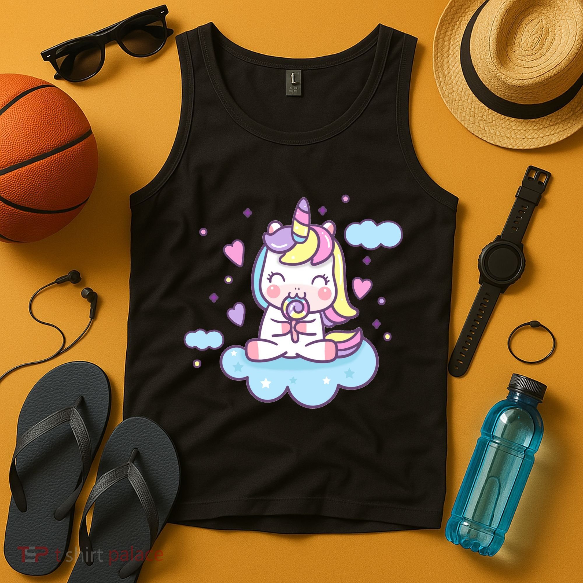 Cute Candy Unicorn Tank Top