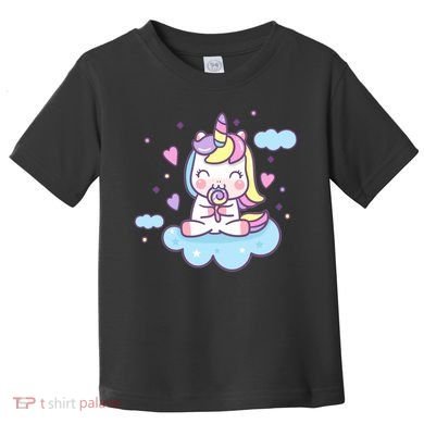 Cute Candy Unicorn Toddler T-Shirt