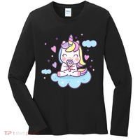 Cute Candy Unicorn Women's Long Sleeve Shirt thumb 0