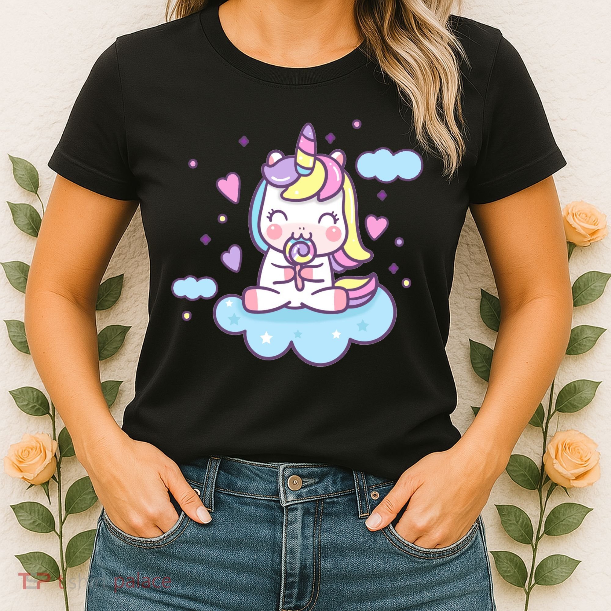 Cute Candy Unicorn Women's T-Shirt
