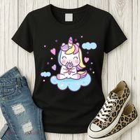 Cute Candy Unicorn Women's T-Shirt thumb 3