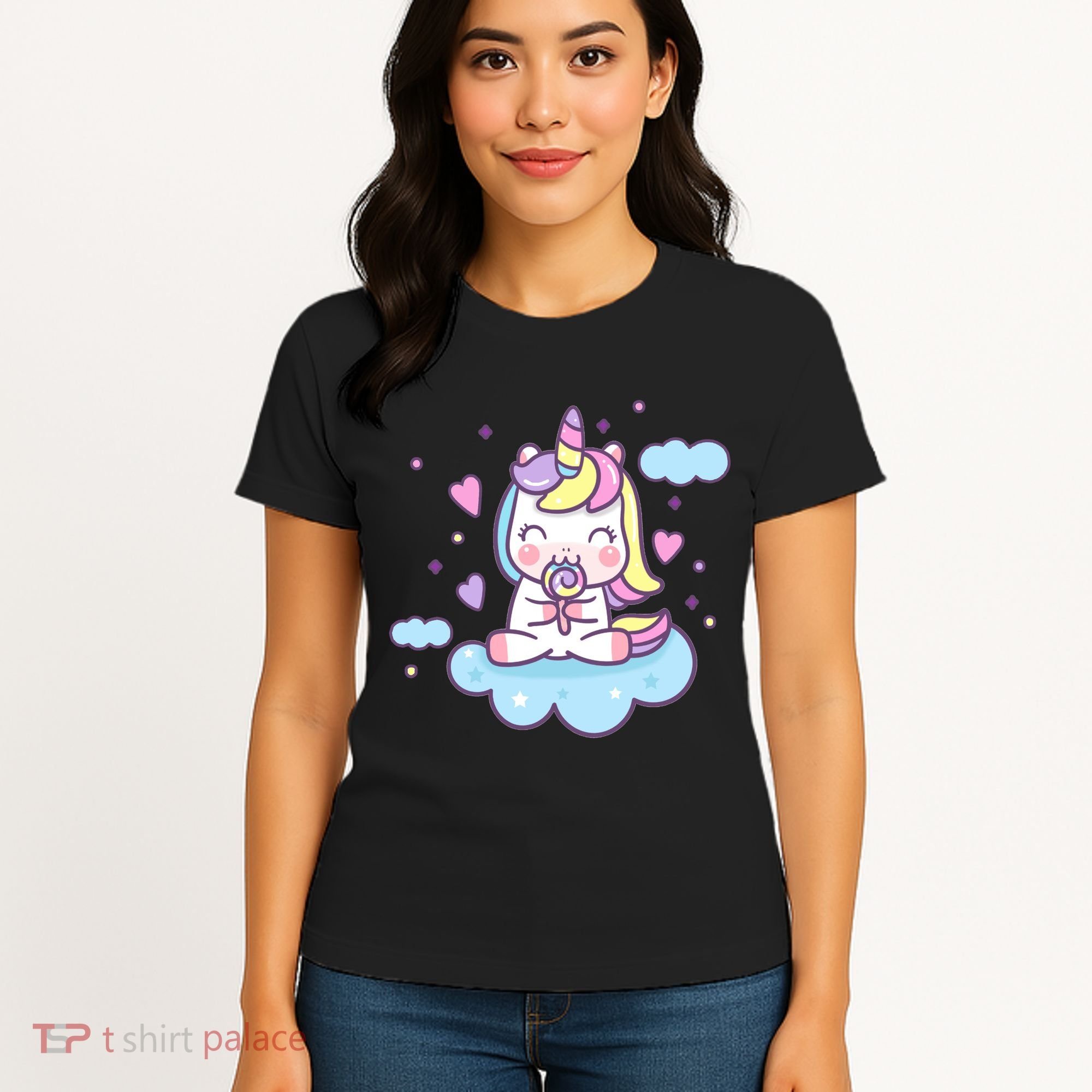 Cute Candy Unicorn Women's T-Shirt