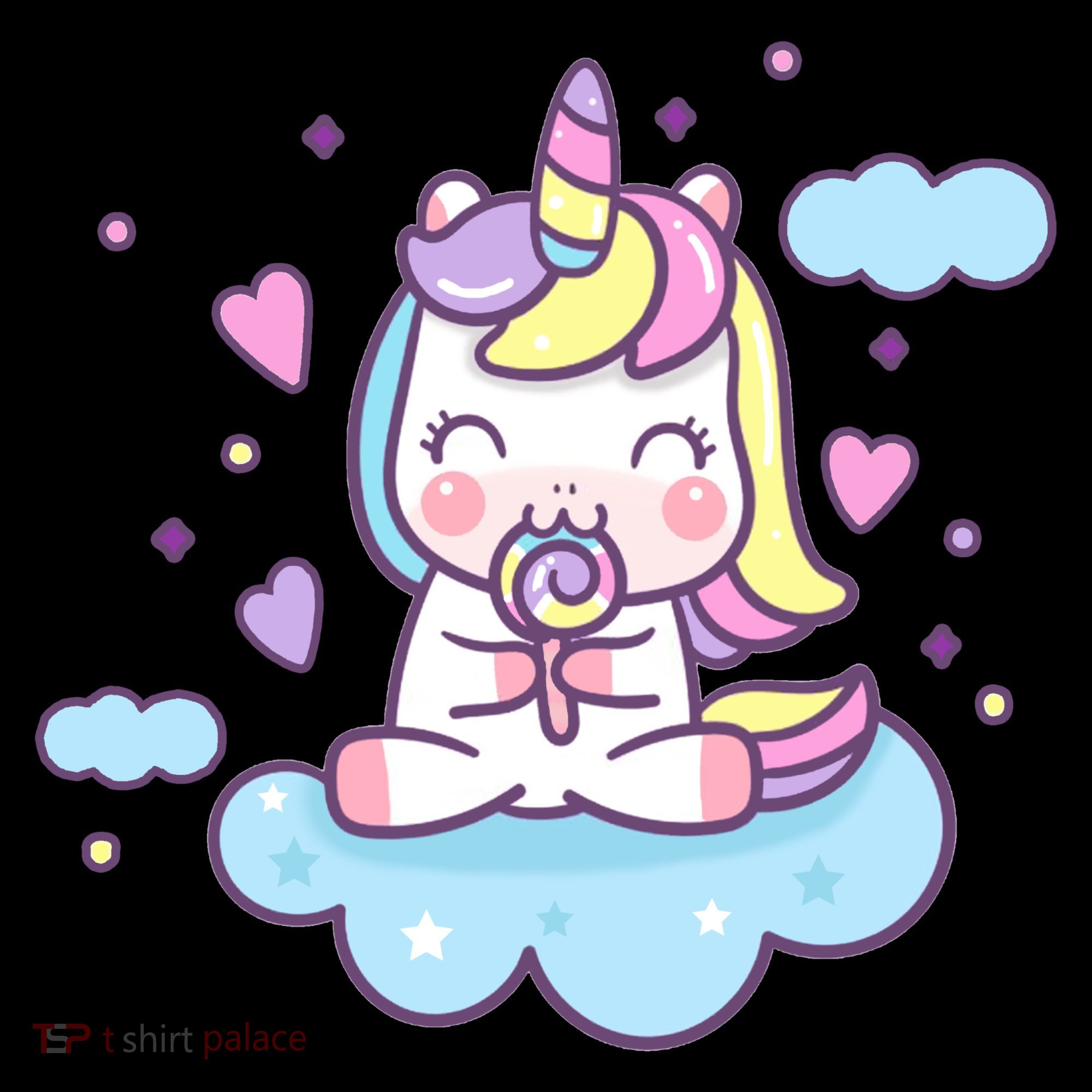 Cute Candy Unicorn Women's T-Shirt