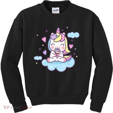 Cute Candy Unicorn Kids Sweatshirt