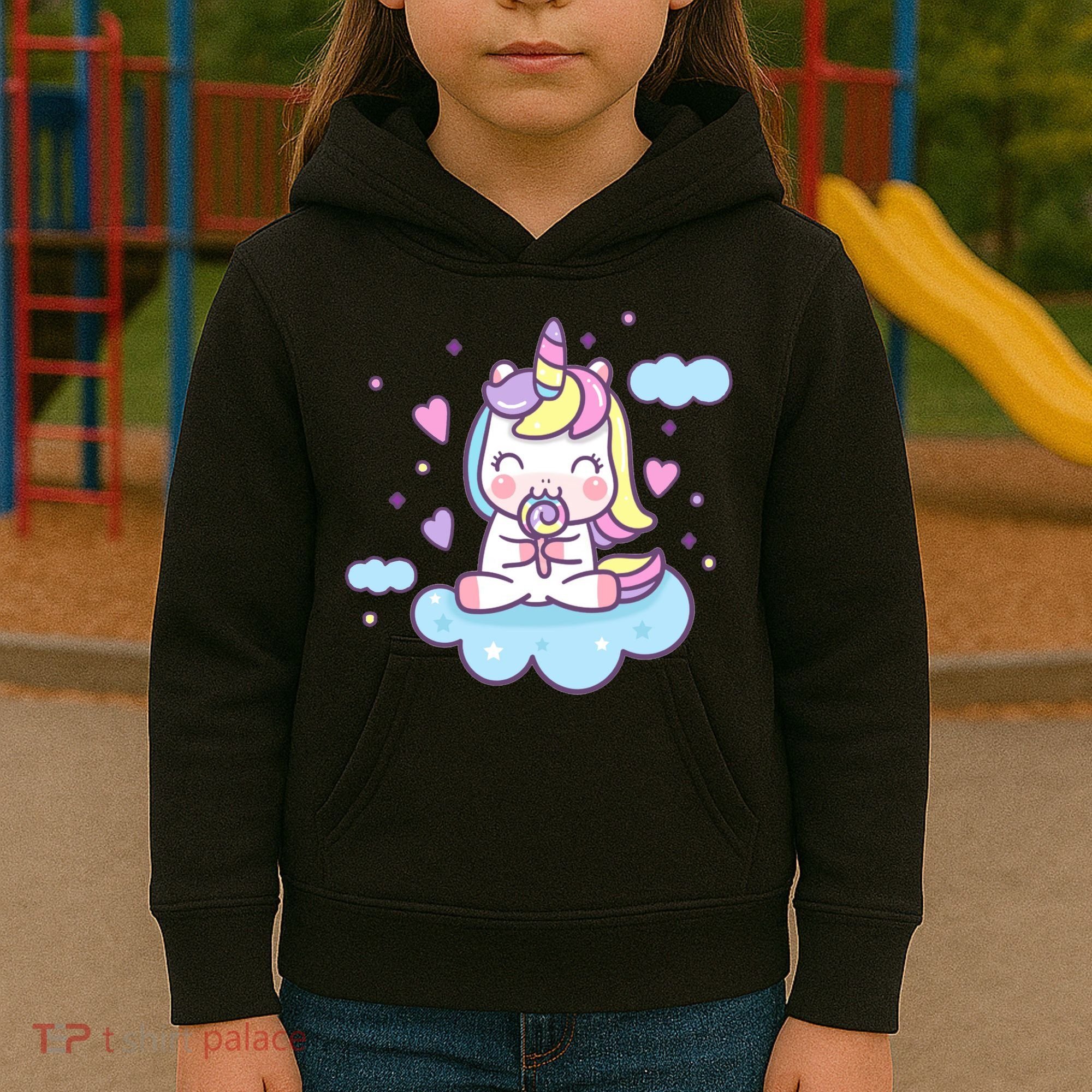 Cute Candy Unicorn Kids Hoodie