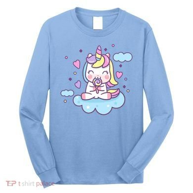 Cute Candy Unicorn Long Sleeve Shirt
