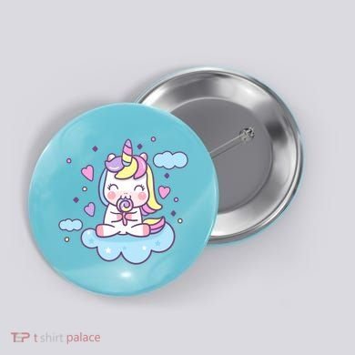 Cute Candy Unicorn Button
