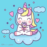 Cute Candy Unicorn Kids Long Sleeve Shirt thumb 2