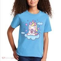 Cute Candy Unicorn Kids T-Shirt thumb 2