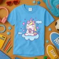 Cute Candy Unicorn Kids T-Shirt thumb 3