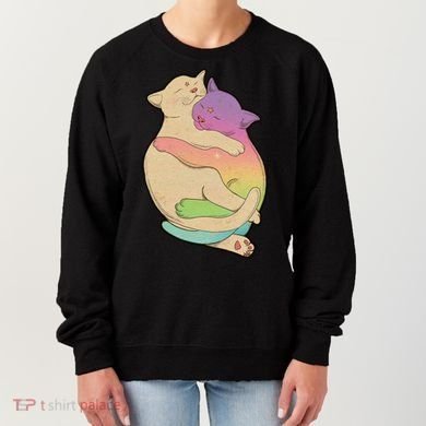 Cute Cat Love Hugging Out Women's Sweatshirt