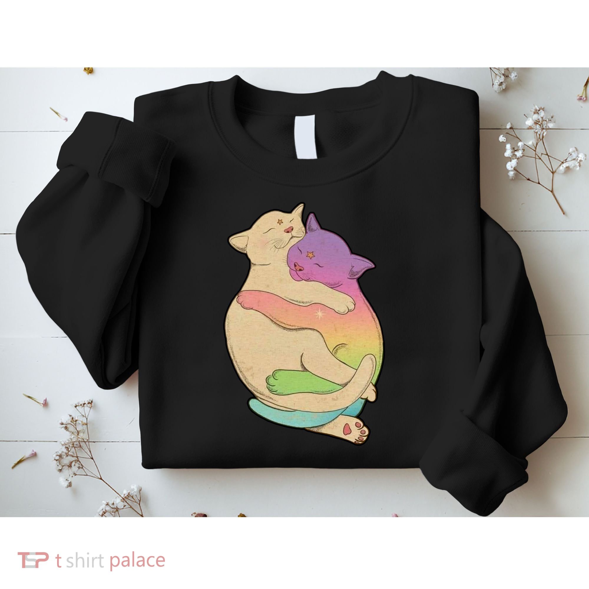 Cute Cat Love Hugging Out Sweatshirt