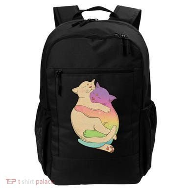 Cute Cat Love Hugging Out Backpack