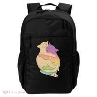 Cute Cat Love Hugging Out Backpack thumb 0