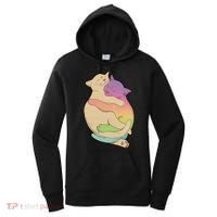 Cute Cat Love Hugging Out Women's Hoodie thumb 0