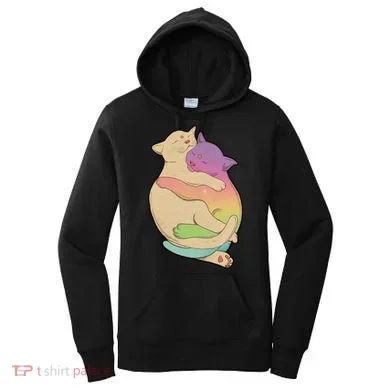 Cute Cat Love Hugging Out Women's Hoodie