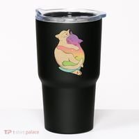 Cute Cat Love Hugging Out Tumbler thumb 0