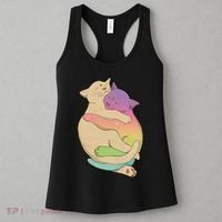 Cute Cat Love Hugging Out Women's Tank Top thumb 3