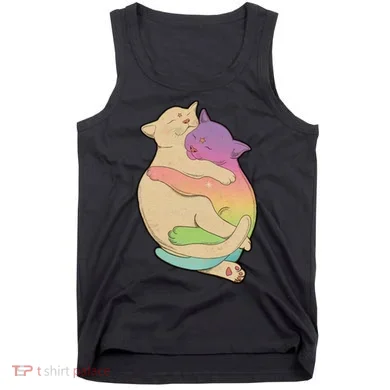 Cute Cat Love Hugging Out Tank Top
