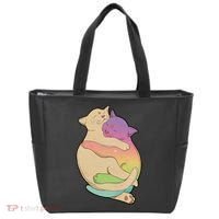 Cute Cat Love Hugging Out Tote Bag thumb 0