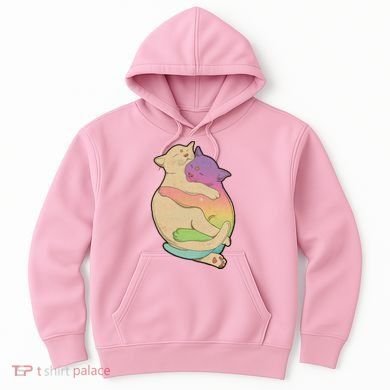 Cute Cat Love Hugging Out Hoodie