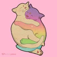 Cute Cat Love Hugging Out Toddler Hoodie thumb 2
