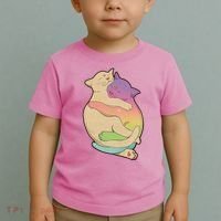 Cute Cat Love Hugging Out Toddler T-Shirt thumb 2