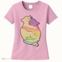 Cute Cat Love Hugging Out Women's T-Shirt thumb 0