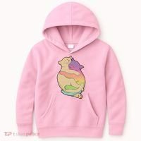 Cute Cat Love Hugging Out Kids Hoodie thumb 0